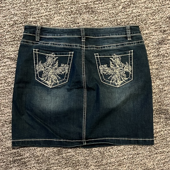 2/$30 Warehouse One Denim Skirt size 12 - Picture 3 of 5